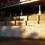 Wooden Tiered Retaining Wall